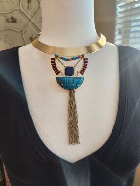 "Egyptian Revival" Statement Collar Choker Necklace